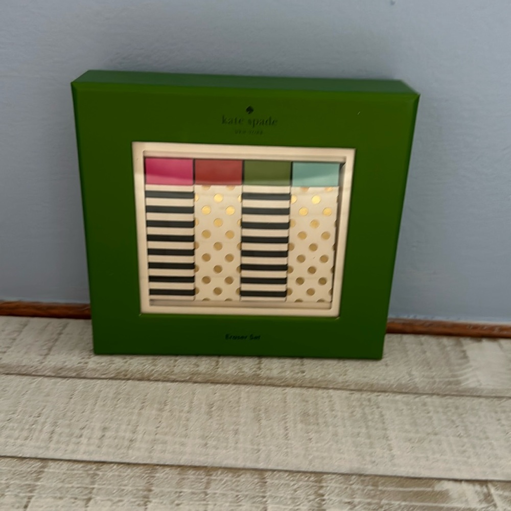 NIB Kate spade colored erasers set - Picture 2 of 7